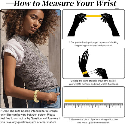 Gold-Plated Cuff Bracelet for Women Chunky Multi-Layer Cross Wire Adjustable Open Bracelet Wide Bracelets Bangle
