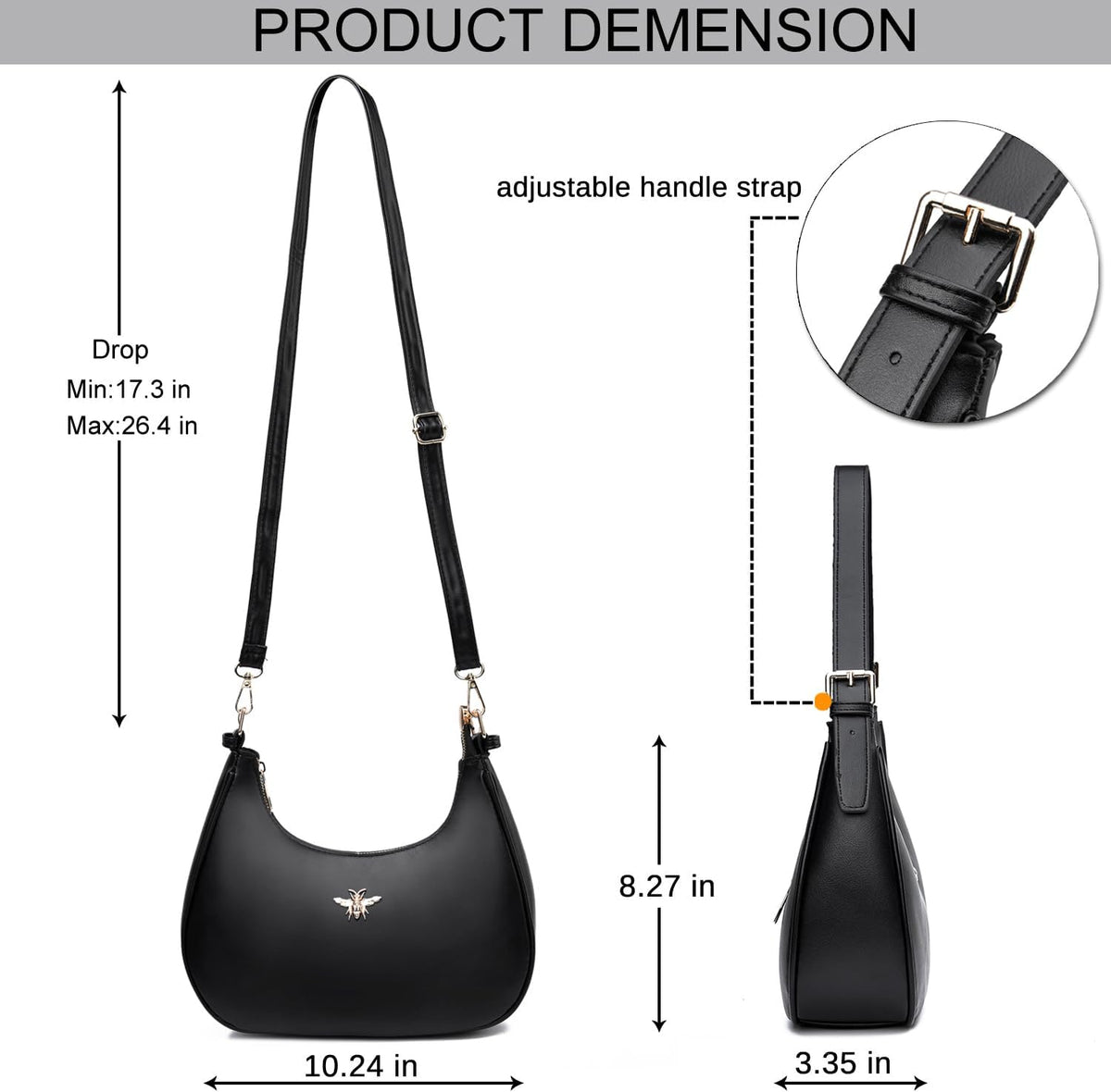 Small Crescent Shoulder Bags Purses for Women Retro Hobo Tote Bag Handbag