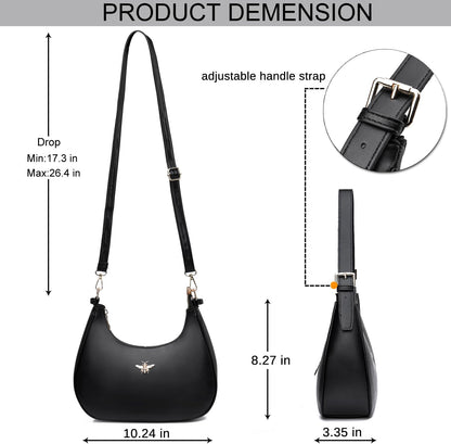 Small Crescent Shoulder Bags Purses for Women Retro Hobo Tote Bag Handbag