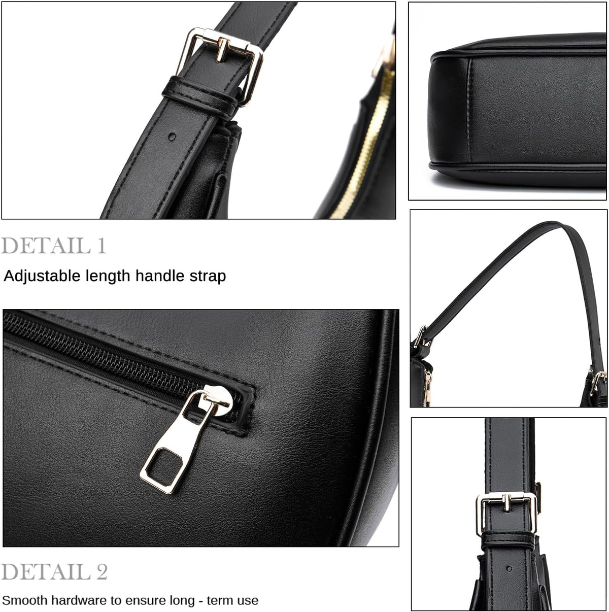 Small Crescent Shoulder Bags Purses for Women Retro Hobo Tote Bag Handbag
