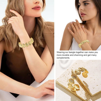 Gold-Plated Cuff Bracelet for Women Chunky Multi-Layer Cross Wire Adjustable Open Bracelet Wide Bracelets Bangle